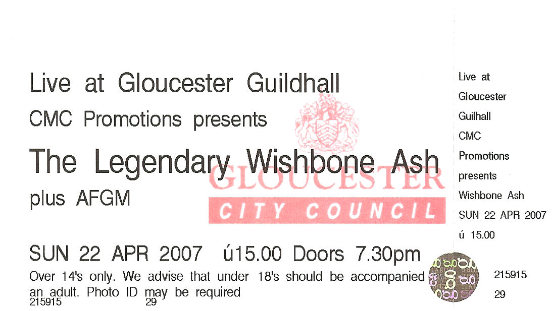 Wishbone Ash Ticket